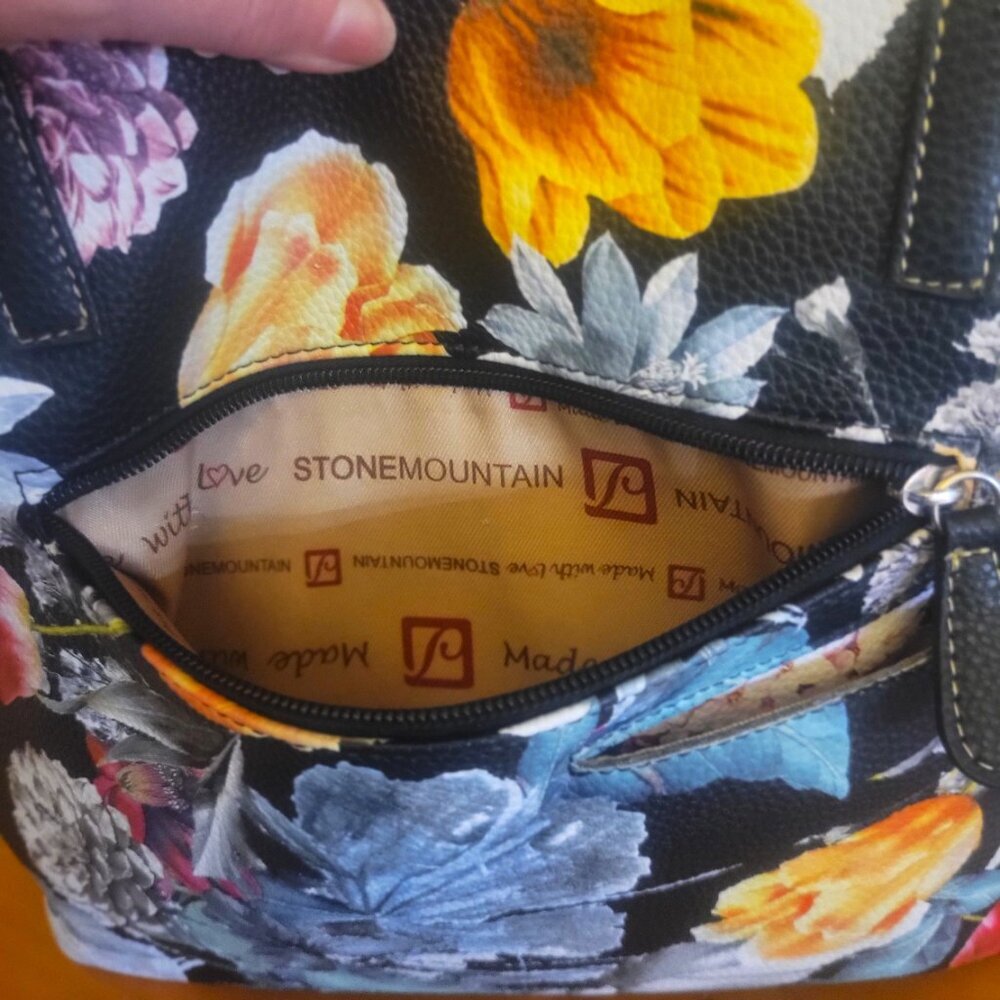 NWOT Stone Mountain Large Floral Tote Shoulder Bag - Picture 5 of 12